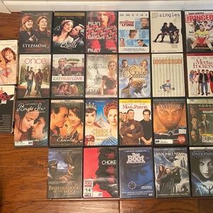 DVDs bulk and 2 VHS